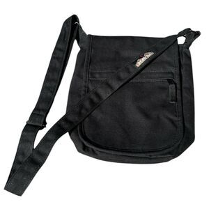 Kavu Kicker Crossbody Purse Bag Black Canvas Adjustable Strap Outdoors Gorpcore